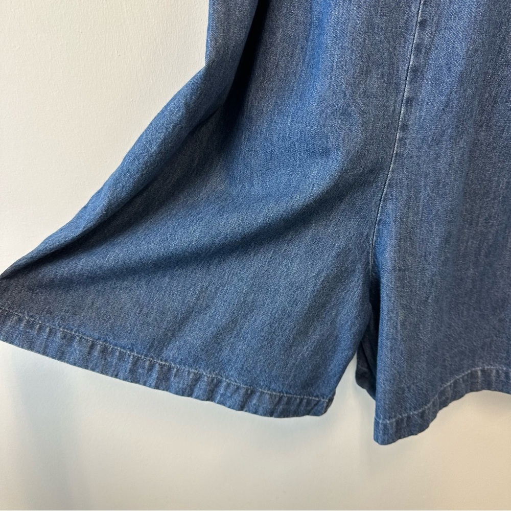 Quirky Vintage Denim Romper with White Top and Tie Back Vest - Picture 2 of 11